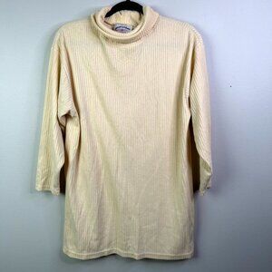 American Born Women's Cream Turtleneck Sweater Size M